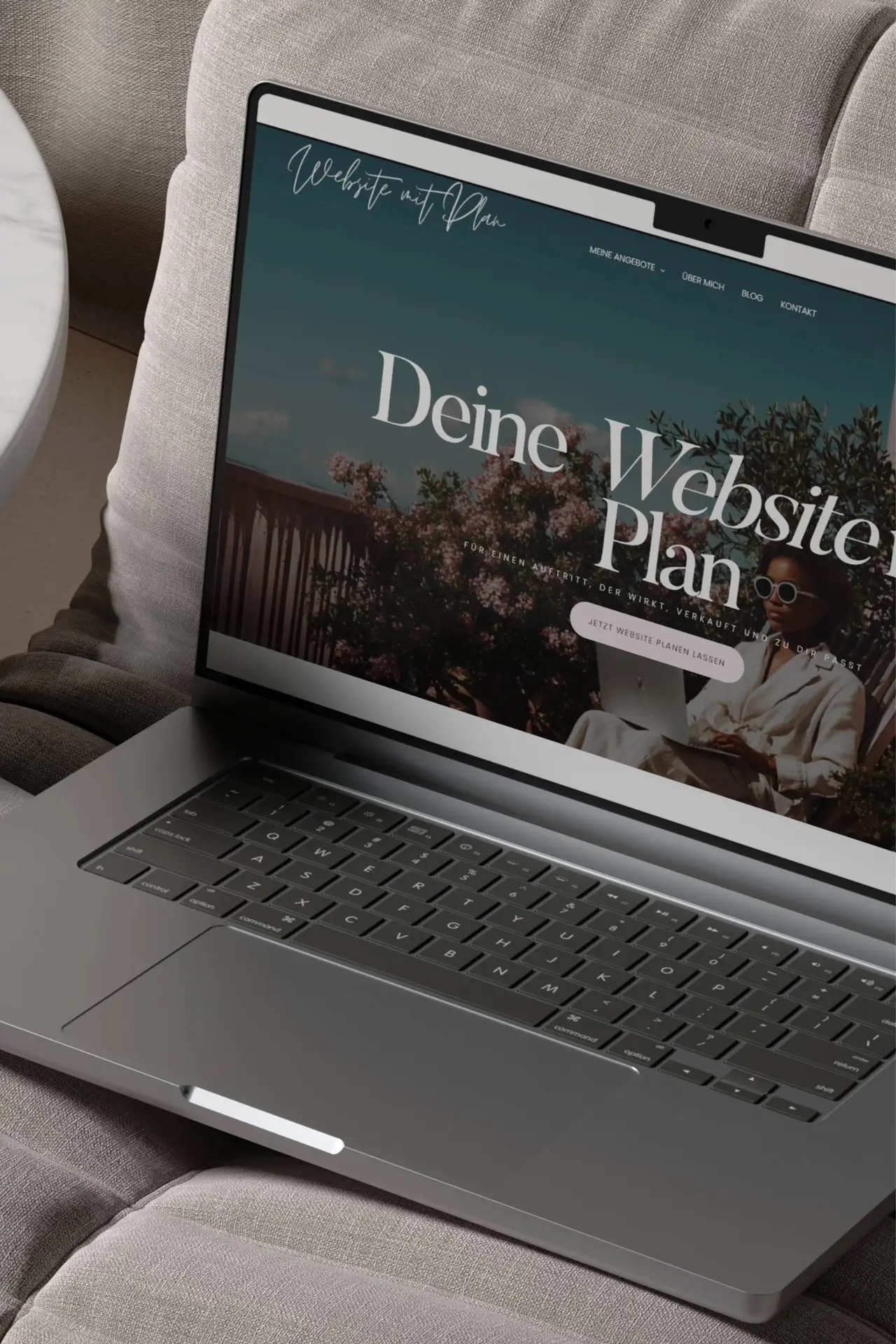 Webseite mit Plan